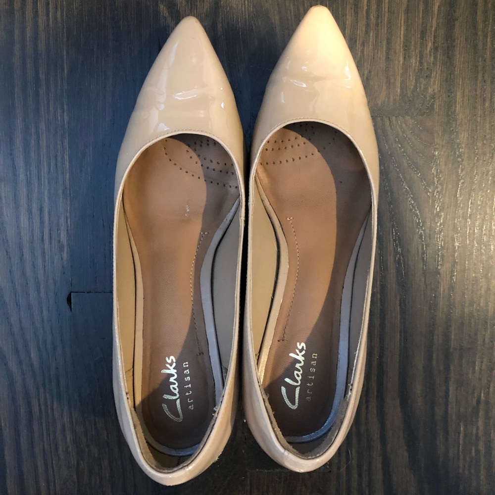 Pointed closed toe block heels